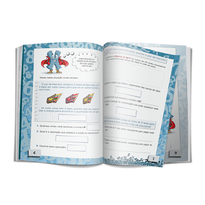 Livro Tabuada Fácil é Com o Super X