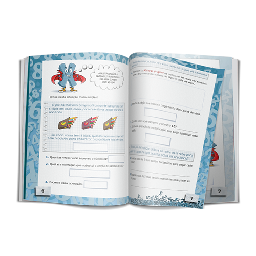 Livro Tabuada Fácil é Com o Super X